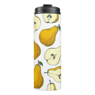 Bouteilles Isothermes Seamless pattern with pear. Hand drawn pattern bac