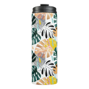 Bouteilles Isothermes Seamless tropical pattern. Green leaves of a palm 