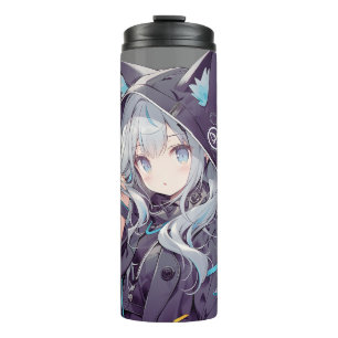Bouteilles Isothermes Série féminine Anime Neko Kawaii