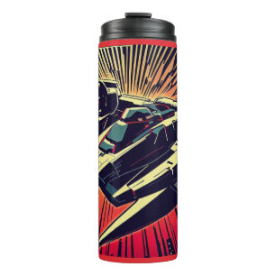 Bouteilles Isothermes SF - Anime Starfighter Woodcut 1