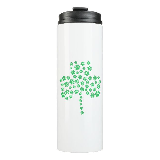 Bouteilles Isothermes Shamrock Empreinte de patte de chien (Devant)