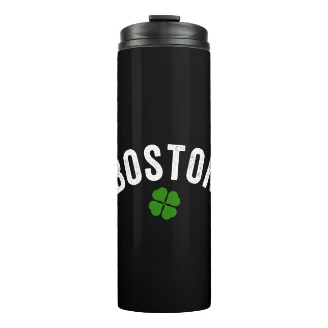 Bouteilles Isothermes Shamrock irlandais de Boston (Devant)