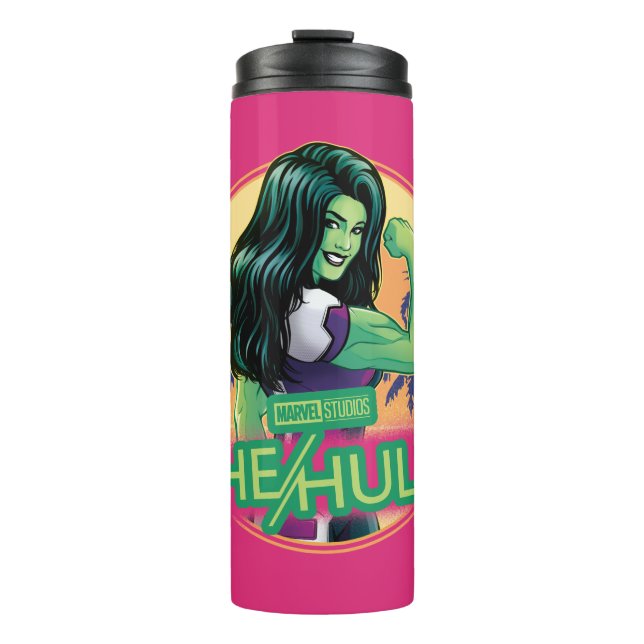 Bouteilles Isothermes She-Hulk Retro Palm Tree Graphic (Devant)