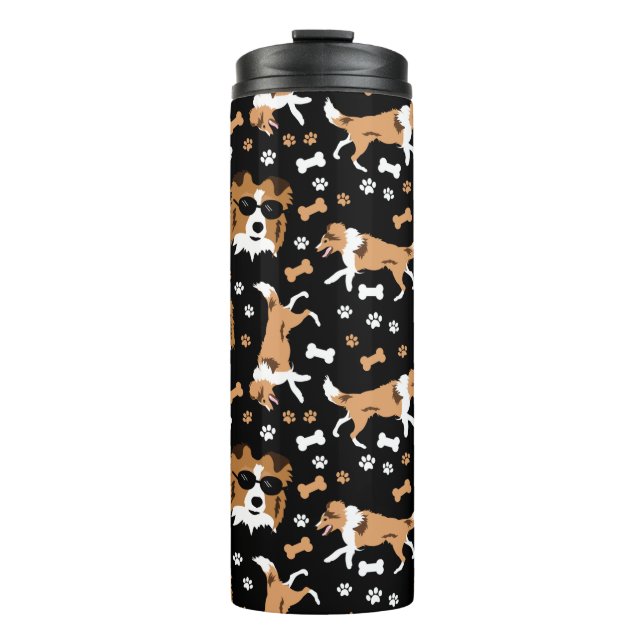 Bouteilles Isothermes Shelty Shetland Sheepdog Collie Motif Pawprint (Devant)