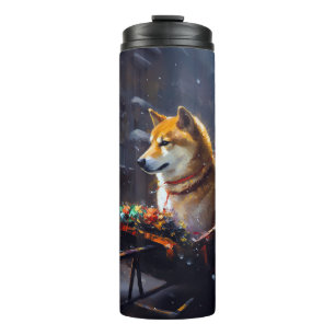 Bouteilles Isothermes Shiba Inu Saison Festive de Noël