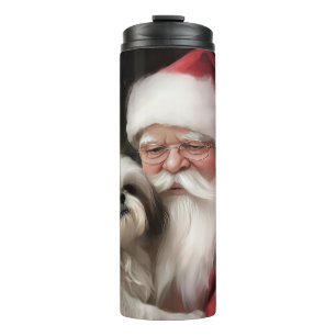 Bouteilles Isothermes Shih Tzu Avec Noël Festif Du Père Noël