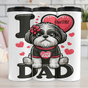 Bouteilles Isothermes Shih Tzu : J'Aime Papa !