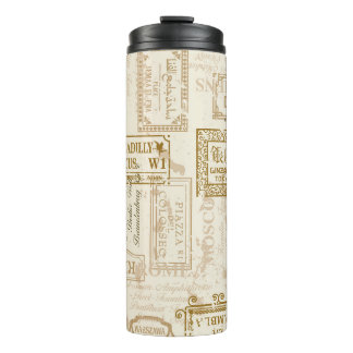 Bouteilles Isothermes signalisation vintage motif transparent dans le co