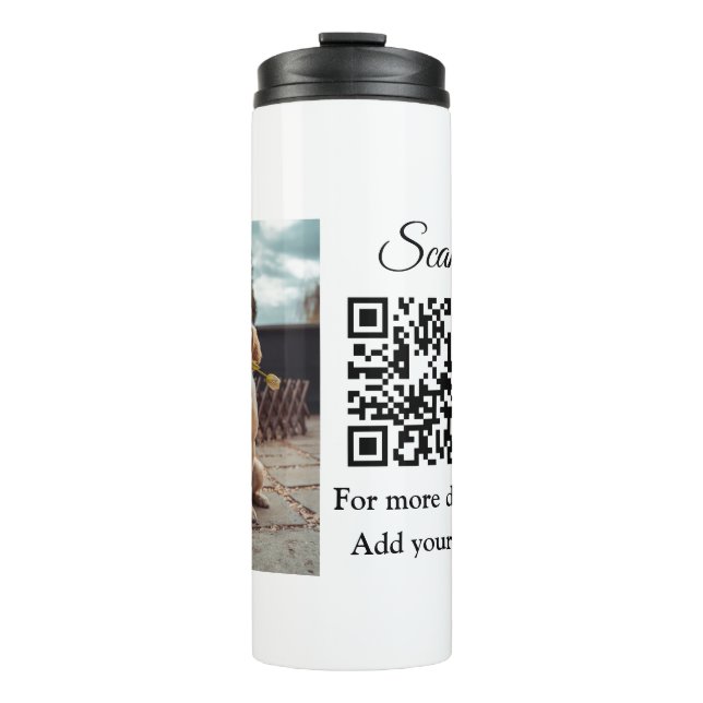 Bouteilles Isothermes Simple animal name details QR code add text photo (Devant)