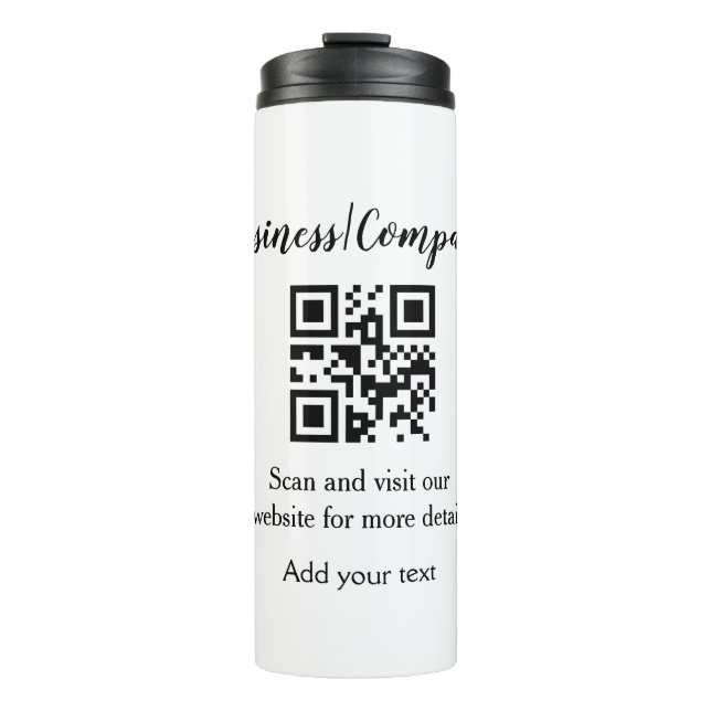 Bouteilles Isothermes Simple entreprise site web code-barres QR ajouter  (Devant)