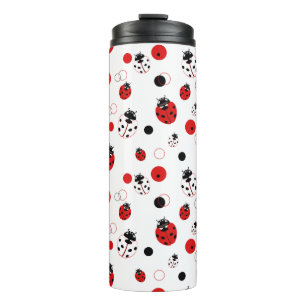 Bouteilles Isothermes Simple Motif Ladybug rouge, noir et blanc