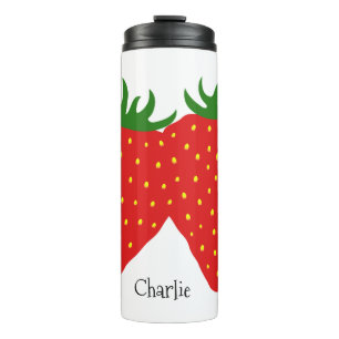 Bouteilles Isothermes Simply Strawberry nom personnalisé tumbler