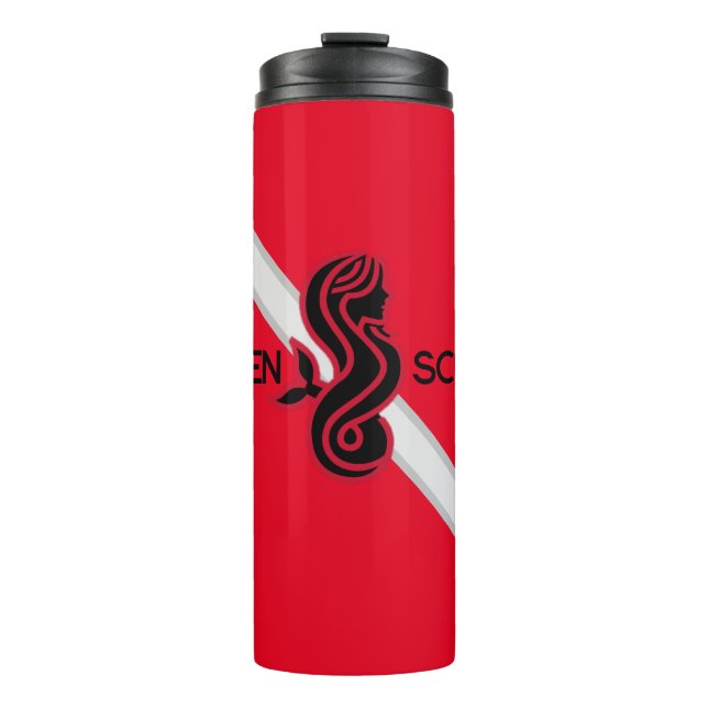 Bouteilles Isothermes SIREN SCUBA - Drapeau rouge/plongée, Mug thermique (Devant)