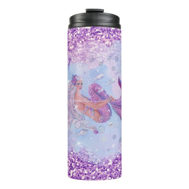 Bouteilles Isothermes Sirène avec fleurs de Renee Lavoie (Devant)