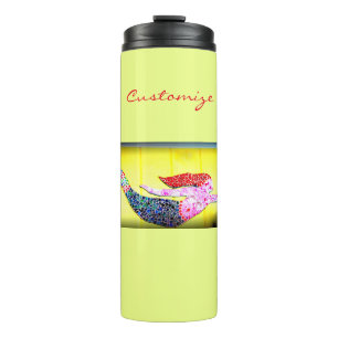 Bouteilles Isothermes sirène de mosaïque rose