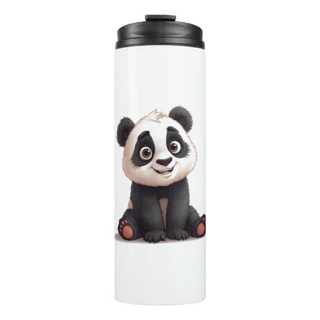 Bouteilles Isothermes Sitting Panda Bear Cartoon Illustration Artwork (Devant)