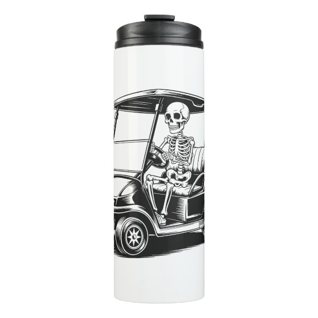 Bouteilles Isothermes Skeletal Golfer Crâne Jouer Golf (Devant)
