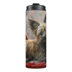Bouteilles Isothermes Skye Terrier Chien Festif de Noël