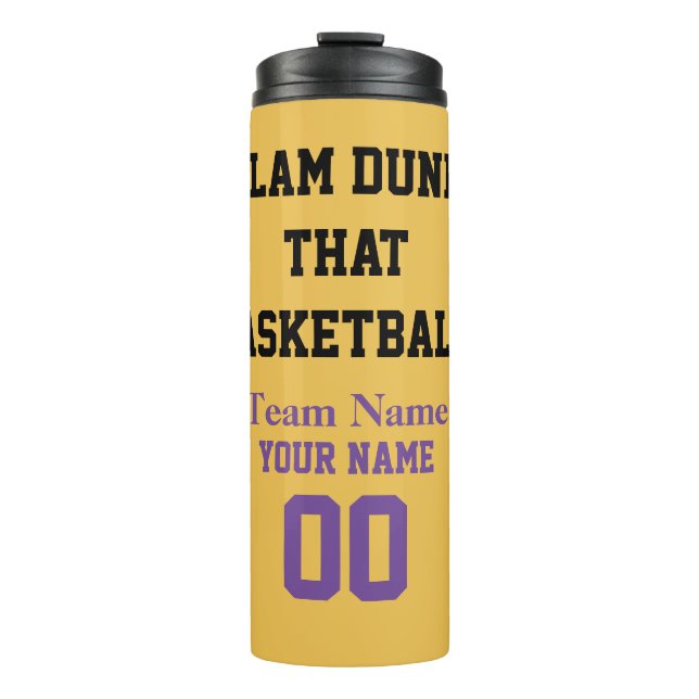 Bouteilles Isothermes Slam Dunk Nom De Basketball (Devant)