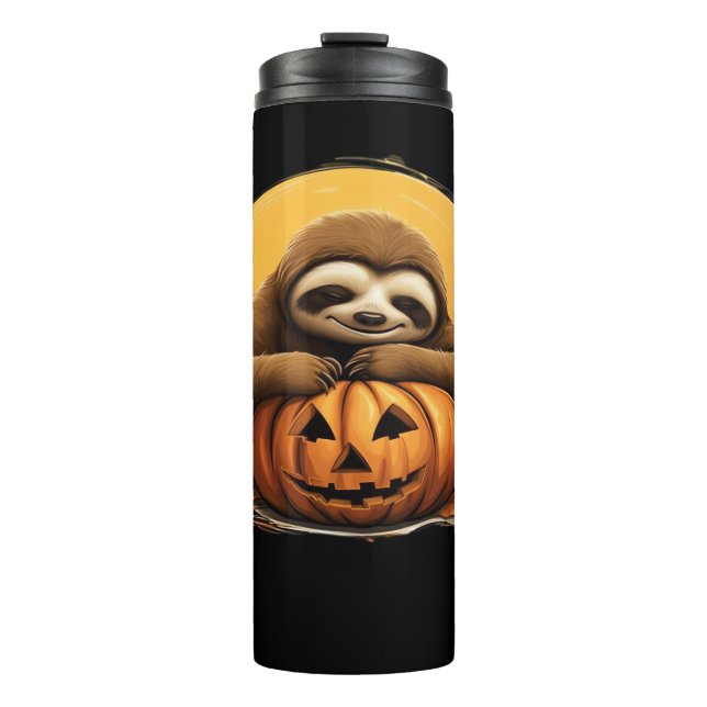 Bouteilles Isothermes Sleeping Sloth and Halloween Pumpkin Classic T-Shi (Devant)