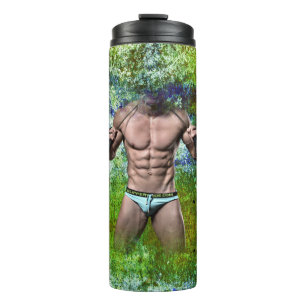 Bouteilles Isothermes SlipperyJoe's homme adulte très musclé torse nu 