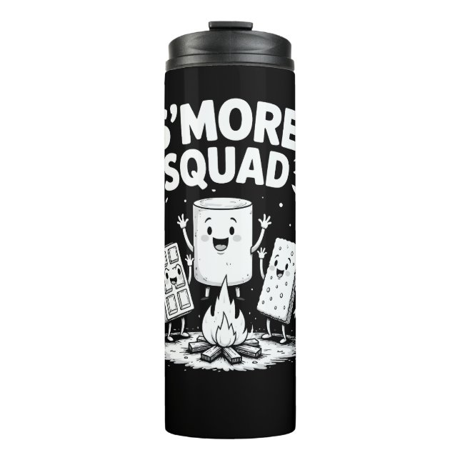 Bouteilles Isothermes S'mores Squad Camping Campfire Cute Marshmallow (Devant)