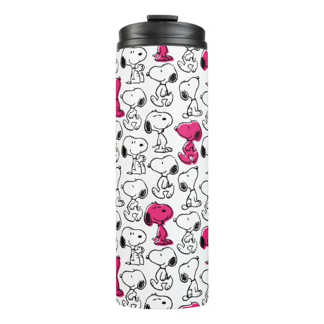 Bouteilles Isothermes Snoopy Black & Magenta Motif (Devant)
