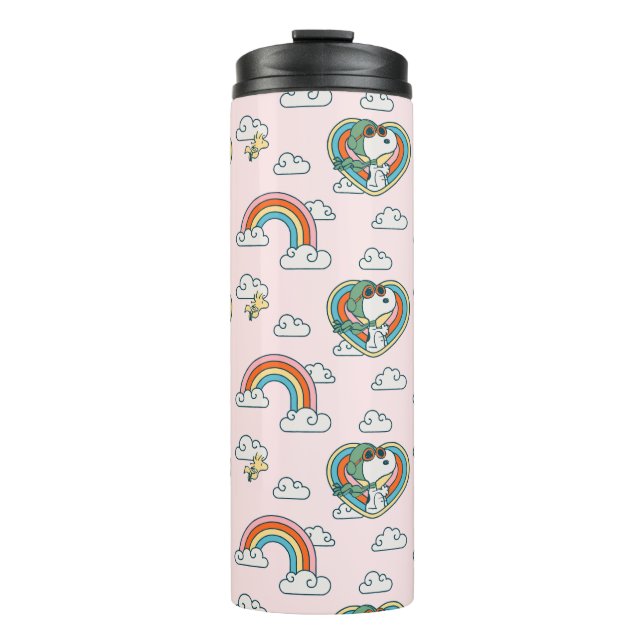 Bouteilles Isothermes Snoopy & Woodstock Rainbow Heart Motif (Devant)