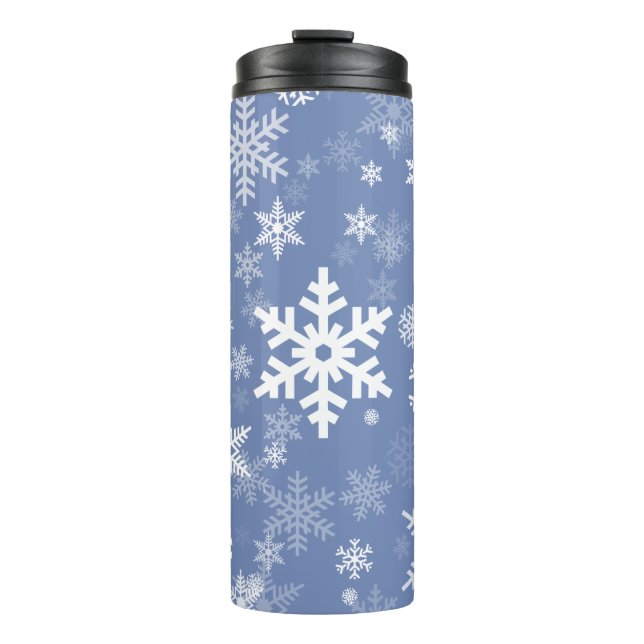 Bouteilles Isothermes Snowflakes Personnaliser graphique Arrière - plan  (Devant)