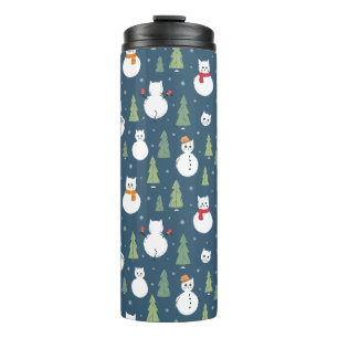 Bouteilles Isothermes Snowman Cats Motif de vacances
