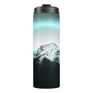 Bouteilles Isothermes Snowy mountain mysterious blue neon light