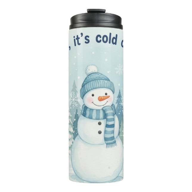 Bouteilles Isothermes Snowy Watercolor Serenity (Devant)