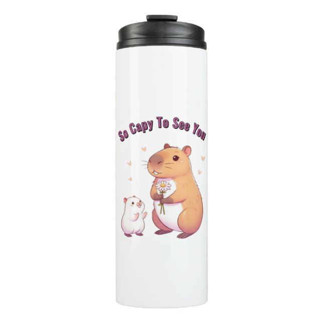 Bouteilles Isothermes So Capy To See You – Cute Capybara Art  (Devant)