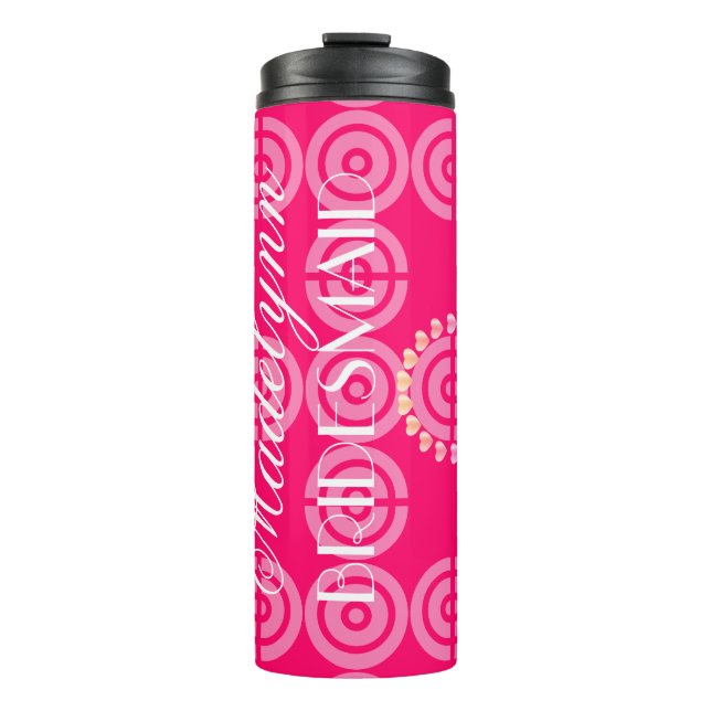 Bouteilles Isothermes Sote Neon Pink Bridesmaid Party Favoriser Custom (Devant)