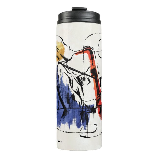 Bouteilles Isothermes Soul| Art éditorial du joueur saxophone (Devant)