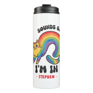 Bouteilles Isothermes Sounds Gay, I’m In - Rainbow Cat LGBTQ Pride