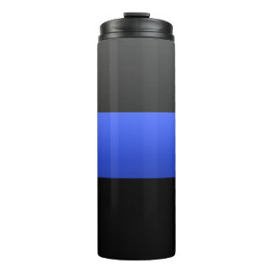 Bouteilles Isothermes Soutien de la police Ligne Bleue Mince