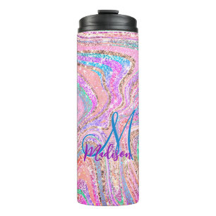 Bouteilles Isothermes Sparkle unicorne arc-en-ciel marbling art