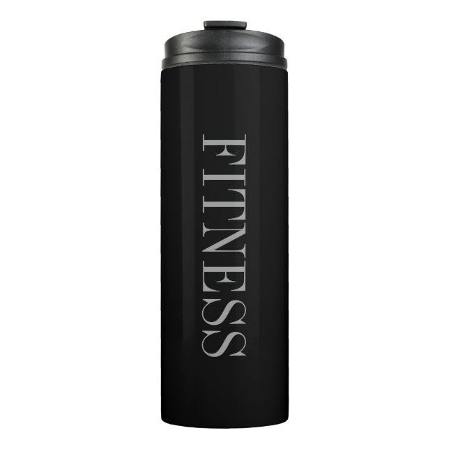 Bouteilles Isothermes Sport Fitness Gris Noir tendance (Devant)