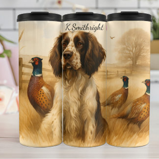Bouteilles Isothermes Springer Spaniel Chasse Chien avec faisans