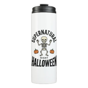 Bouteilles Isothermes Squelette d'Halloween Surnaturel Drôle Vintage_1