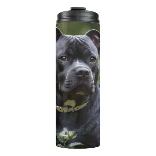 Bouteilles Isothermes Staffordshire Bull Terrier Dans Blue Rose Garden,