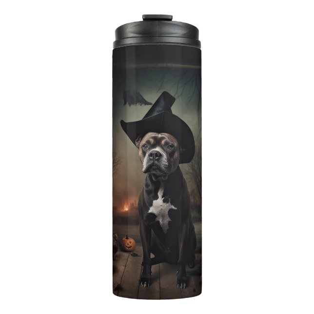 Bouteilles Isothermes Staffordshire Terrier Citrouilles Halloween effray (Devant)