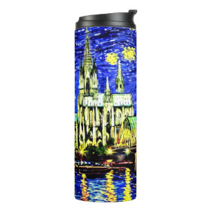 Bouteilles Isothermes Starry Night Cologne Allemagne Cathédrale