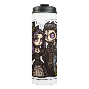 Bouteilles Isothermes Sticker en couple de dessin gothique Art Tumbler t