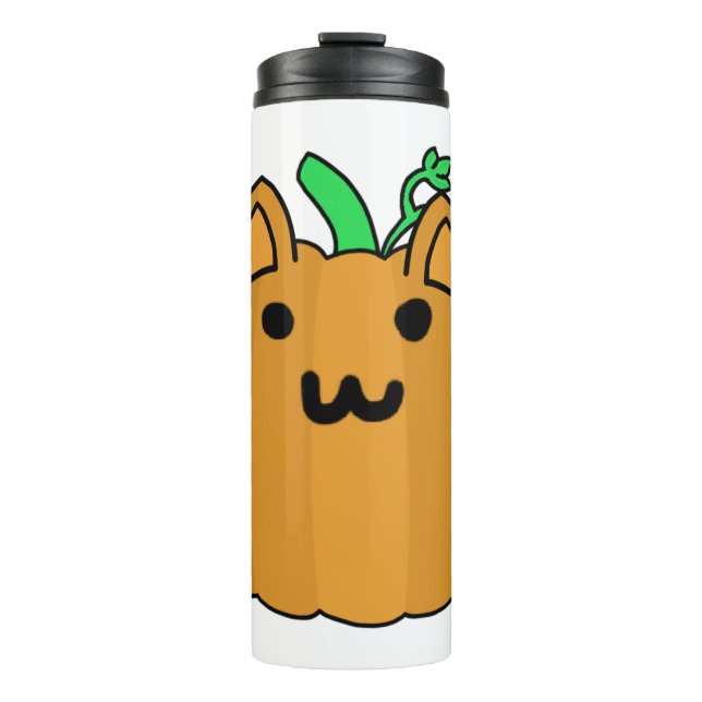 Bouteilles Isothermes Sticker Halloween Citrouille Chat (Devant)