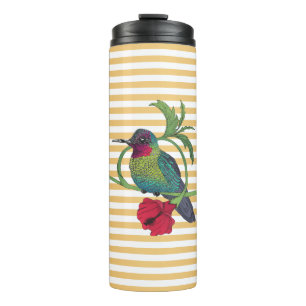 Bouteilles Isothermes Stripes dorées Colibri Bird Tumbler Thermique