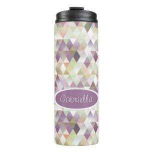 Bouteilles Isothermes Style Pastel Triangles Diamond Carré Motif