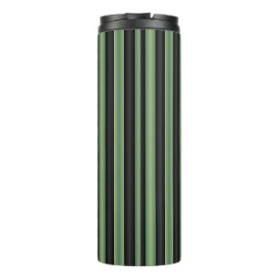 Bouteilles Isothermes Style Vintage Olive Sage Vert noir 3D rayé
