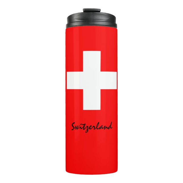 Bouteilles Isothermes Suisse Travel Mug, Drapeau Suisse patriotique (Devant)